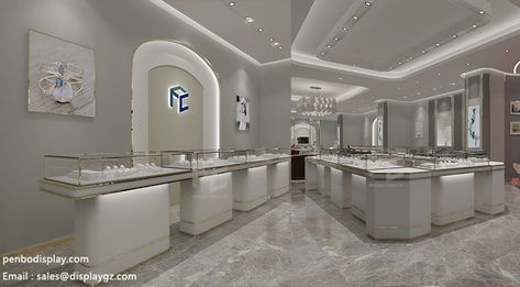 Jewellery shop counter design & sale | Suppliers_penbodisplay Jewellery Shop Counter, Modern Jewelry Display, Retail Jewelry Display, Luxury Jewelry Shop, Shop Counter Design, Jewelry Store Displays, Jewelry Store Interior, Jewelry Display Case, Retail Jewelry