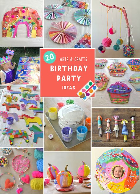 20 Best Arts & Crafts Birthday Party Ideas for Kids Collagraph Printmaking, Teen Crafts, Anniversaire Diy, Birthday Activities, Art Birthday Party, Birthday Party Crafts, Birthday Party Activities, Art Camp, Art And Craft Videos