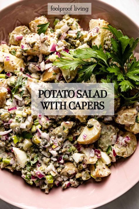 Potato Salad with Capers - Foolproof Living Potato Salad With Capers, Best Potato Salad Ever, Salad With Capers, Baby Potato Salad, Traditional Potato Salad, The Best Potato Salad, Suddenly Salad, Best Potato Salad, Easy Dinner Recipe Ideas