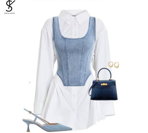 Korean Idol Outfit, Blue Casual Outfit, Casual Outfit Korean, Idol Outfit, Outfit Korean, Fashion Top Outfits, Casual Outfit Inspiration, Stylish Summer Outfits, Everyday Fashion Outfits