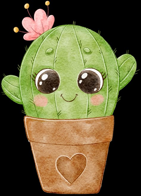 Cactus Cartoon, Cactus Drawing, Cute Easy Doodles, Posca Art, Watercolor Cactus, Cute Doodles Drawings, Cute Doodle Art, Cute Easy Drawings, Art Drawings For Kids