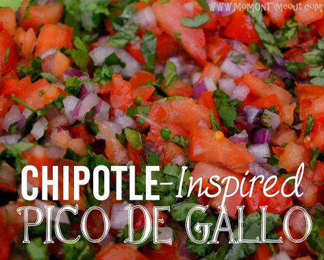 Copycat Chipotle Salsa, Pico De Galo Recipes, Chipotle Copycat Recipes, Chipotle Salsa, Chipotle Recipes, Copycat Chipotle, Spicy Salsa, Frugal Meals, Salsa Recipe