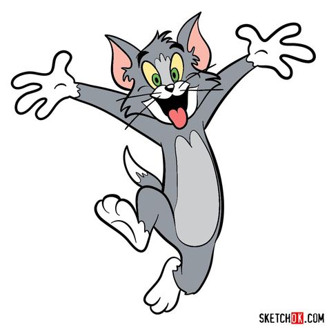 How to draw happy Tom Tom A Jerry, Tom And Jerry Drawing, Jerry Images, Desenho Tom E Jerry, Tom And Jerry Wallpapers, Tom Et Jerry, Tom And Jerry Cartoon, Tom Y Jerry, Famous Cartoons