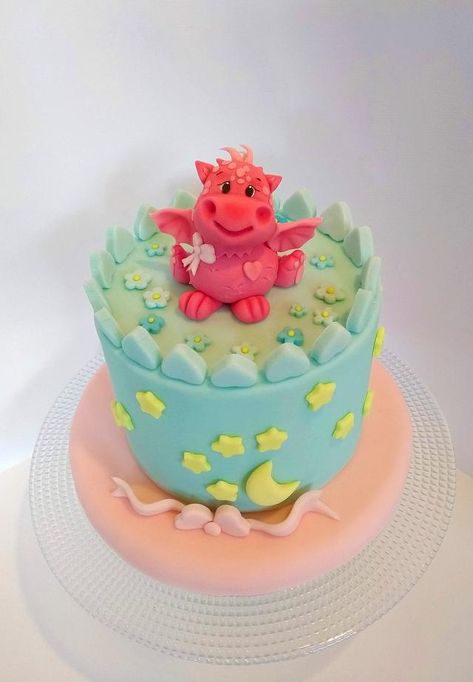 Dragon cake Cake Designs For Girl, Dragon Cakes, Dragon Cake, Heart Cakes, Simple Cake, Dragon Girl, Pink Dragon, Sugar Cake, 2 Birthday