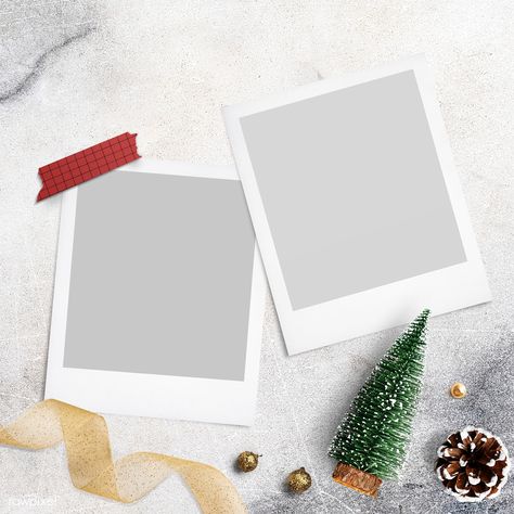 Blank photo frames mockup with Christmas decorations on cream background | premium image by rawpixel.com / Donlaya Frame Template Aesthetic, Photo Frame Template, Xmas Frames, Frames Mockup, Scrapbook Frame, Christmas Flatlay, Frame Christmas, Blank Photo, Tree Of Life Art