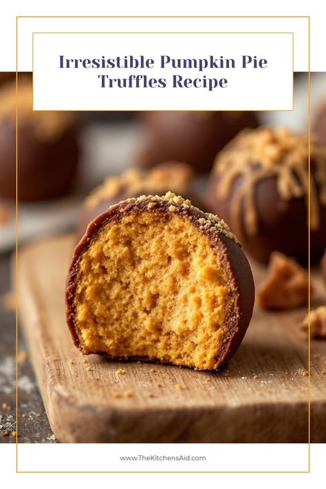 The Kitchens Aid Recipe - Pumpkin Pie Truffles Recipe Pumpkin Pie Truffles, Pumpkin Truffles, Pumpkin Filling, Cozy Fall Recipes, Truffles Recipe, Recipe Pumpkin, Dessert Treats, Breakfast Appetizers, Truffle Recipe