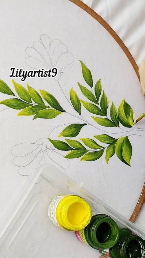 | Join Class for Learning Fabric Painting On my YouTube channel Lily artist fabric works [ Online Class , Painting, Fabric Painting … | Instagram Flower Painting On Clothes, Acrylic Painting On Clothes, Bedsheet Painting Designs, Bedsheet Painting, Slow Video, Denim Painting, Class Painting, Painting Instagram, Painting Leaves