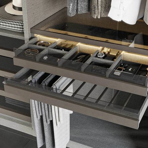 Closet Handles Modern, Wardrobe Drawer Design, Walk In Closet Modern, Drawer Dresser Bedroom, Modern Closets, Closets By Design, Closet Design Plans, Modern Closet Designs, Custom Wardrobe