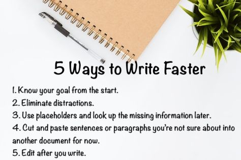 How to Write Fast: 5 Ways to Write Faster, not Sloppier How To Make Writing Longer, How To Write Fast And Neat, How To Improve Your Writing Style, How To Change Your Writing Font, How To Improve Hand Writting, Avoid Distractions, How To Read Faster, Writing Humor, Improve Your Handwriting