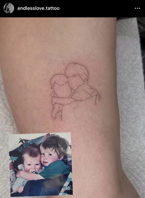 Baby Profile Tattoo, Side Profile Tattoo, Profile Tattoo, Mother Tattoos, Discreet Tattoos, Baby Tattoos, Tattoos For Kids, Mom Tattoos, Side Profile