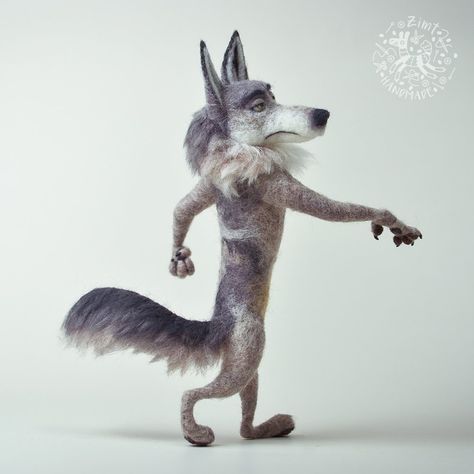 Wolf Puppet, Cory Loftis, Indie Art, Fall 24, Plush Pattern, Wolf Art, Needle Felt, Zootopia, Art Tutorials Drawing