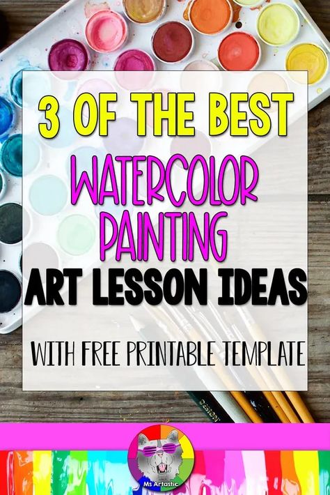 Upper Elementary Art, June Art, August Art, July Art, Holiday Art Projects, Lesson Activities, Summer Art Projects, Best Watercolor, April Art