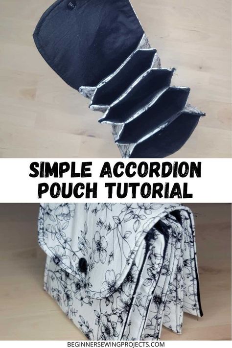 Small Pouch Sewing Pattern, Diy Knitting Needle Case, Accordion Pouch, Sewing Simple, Beginner Sewing Projects, Fall Sewing Projects, Needle Storage, Simple Pouch, Wallet Sewing Pattern