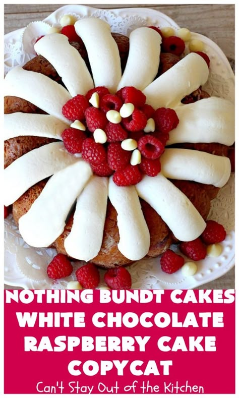 Bundt Cake Recipes White Chocolate Raspberry, Bundt Cake Recipes Nothing Bundt Cakes, Copycat Bundtinis, South Your Mouth Recipes Desserts, Easy Breakfast Bundt Cake Recipes, Nothing Bundt Cake Strawberry And Cream Copycat, Stuffed Bundt Cake Recipes, Nothing Bundt Cakes Recipe Copycat Strawberry, Cream Cheese Frosting Flowers