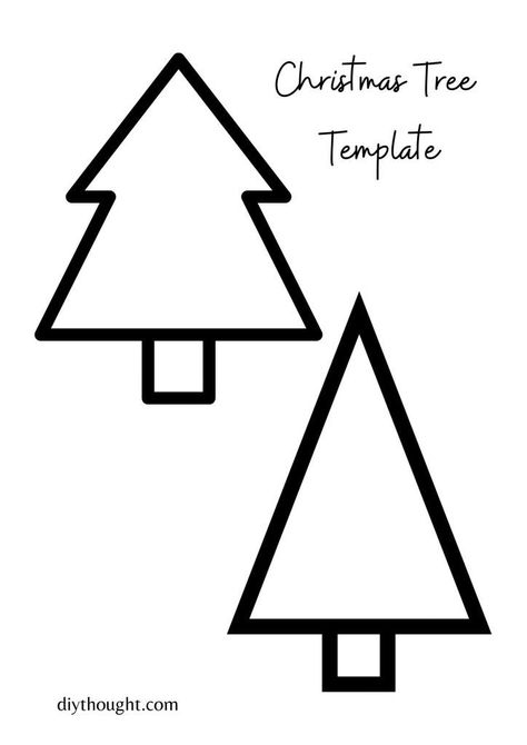 Small Christmas Tree Template Free Printable, Tree Template Printable Free, Tree Pattern Printable, Christmas Tree Patterns Free Printable, Christmas Tree Templates Free Printable, Tree Template Printable, Christmas Tree Stencil, Toddler Christmas Tree, Class Crafts