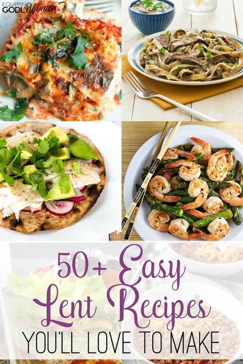 Wow! These look yummy! Definitely making a bunch of these easy Lent recipes this year! Lent Recipes Catholic, Lent Dinner Ideas, Lent Meals, Lenten Recipes, Friday Dinner, Lent Recipes, Meatless Dinner, Meatless Meals, Vegan Dinner Recipes