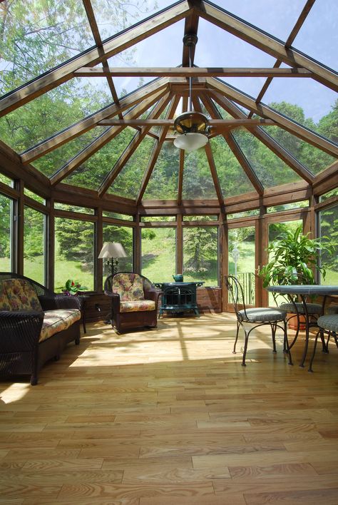 Victorian Conservatory With Wood Interior Photos Conservatory Sunroom, Victorian Conservatory, Traditional Family Room, Sunroom Addition, Patio Enclosures, Sunroom Designs, Lots Of Windows, Screened In Patio, Sunrooms