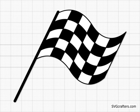 Racing Flag Printable, Flag Silhouette, Racing Svg, Race Flag, Racing Flag, Flag Printable, Sports Flags, Hot Wheels Birthday, Car Flags