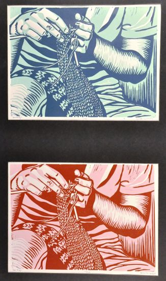 Reductive Lino Print, Two Color Linocut, Layered Printmaking, Reductive Printmaking, Reduction Printmaking, Linoleum Prints, Linoleum Printmaking, Reduction Print, Relief Prints