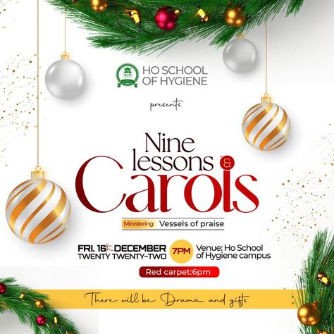 December Promo Flyer Design, Carols Night Flyer Design, Carol Service Flyer Design, Christmas Fliers, Christmas Flyers Ideas, Christmas Carol Flyer Design, Reunion Flyer Design, Carol Service Flyer, Carol Flyer Design