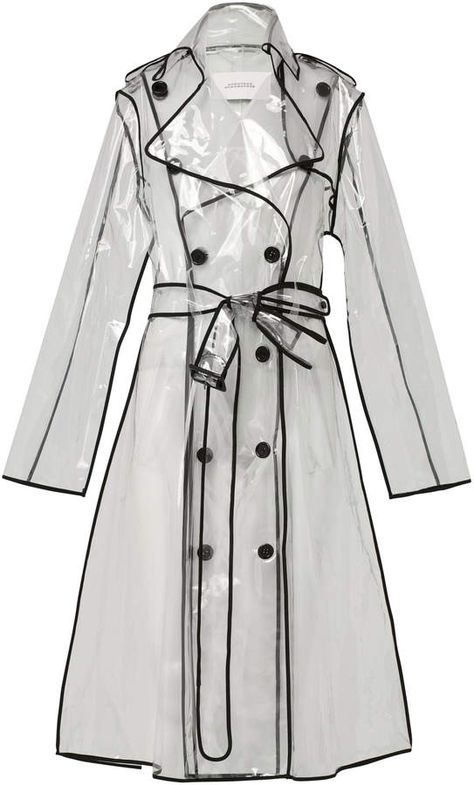 Dorothee Schumacher Transparent Veil Trench | #ad #raincoat #impermeable #regenmantel #primavera #frühling #printemps #transparentclothes #trenchcoat #pvc Transparent Veil, Trenchcoat Style, Raincoat Outfit, Trench Coat Style, Classic Trench Coat, Top Design Fashion, Hooded Raincoat, Raincoats For Women, Coat Design