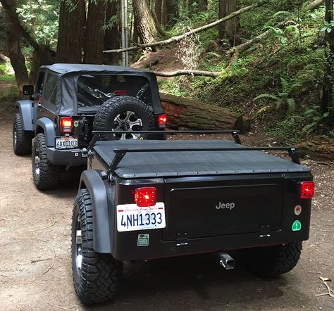 GreggC7 | Dinoot Jeep Trailer | Scott Chaney | Flickr Jeep Wrangler Accessories Ideas, Jeep Hairstyles, Jeep Wrangler Trailer, Jeep Gladiator Accessories, Jeep Wrangler Camping, Aksesoris Jeep, Pajero Off Road, Wrangler Car, Off Road Jeep