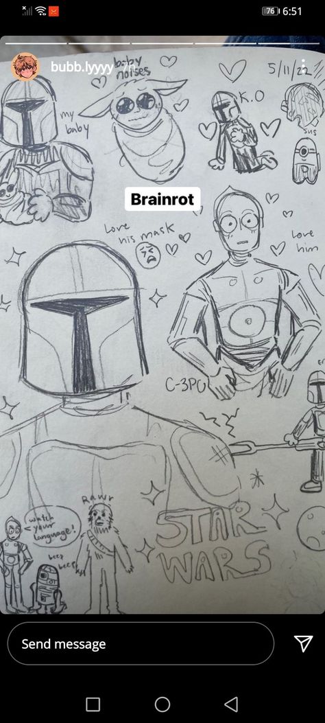 Sketch Ideas Aesthetic, Star Wars Doodles, School Sketches, Doodle Doodle, Sketchbook Inspo, Art Doodles, Star Wars Drawings, Swag Art, Sketchbook Pages