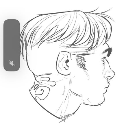 Men Side Profile Drawing Reference, Drawing Profile Faces, Side Drawing Reference, Side Face Reference, Side Profiles Drawings, Side View Character, Pose Reference Side View, Side Profile Art Reference, Character Side Profile