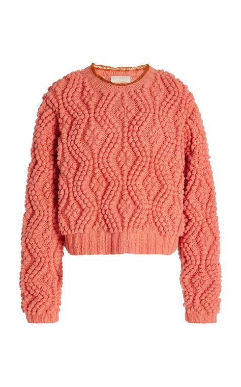 Kimberly Cotton And Wool Popcorn Knit Pullover By Ulla Johnson | Moda Operandi Knitting Short Rows, Resort 2023, 2023 Collection, Knit Pullover, Machine Knitting, Ulla Johnson, Global Fashion, Knitted Pullover, Moda Operandi