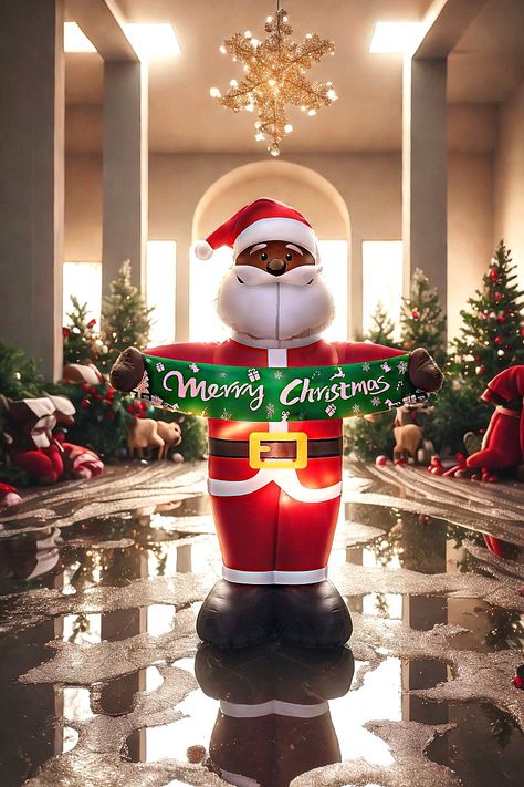 7FT Christmas Inflatables Black Santa Claus Inflatable Outdoor Decorations with Built-in LED Light Christmas Blow Up Yard Decorations for Indoor Home Christmas Party Holiday Decor Home Christmas Party, Christmas Blow Up, Black Santa Claus, Outdoor Holiday Decorations, Christmas Inflatables, Black Santa, Yard Decorations, Outdoor Holiday Decor, Outdoor Decorations