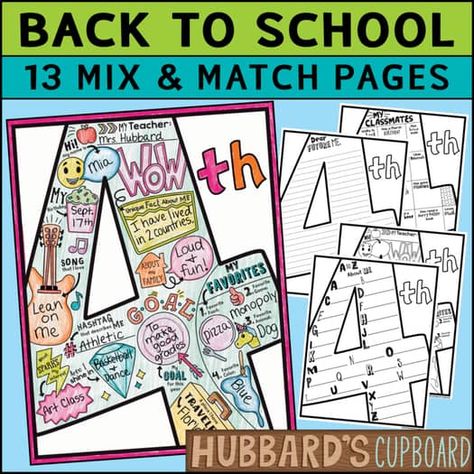 4th grade printables | TPT First Day 4th Grade Activities, All About Me Back To School, 4th Day Of 4th Grade Activities, 4th Grade First Day Of School, First Day Of School Activities 4th Grade, 4th Grade Bulletin Board Ideas, All About Me Bulletin Board, Writing Prompts Kids, About Me Bulletin Board