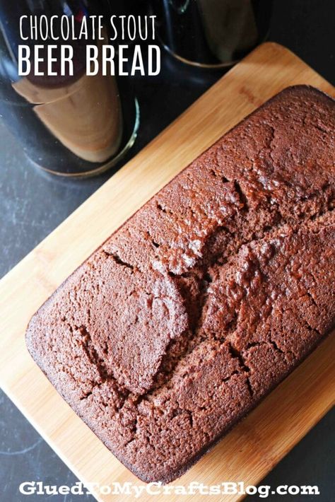 #gluedtomycrafts Homemade Chocolate Stout Beer Bread Recipe Beer Dessert, Chocolate Beer, Beer Bread Recipe, Boat Galley, Chocolate Muffin Recipe, Sour Beer, Boozy Desserts, Beer Bread, Bread Machine Recipes