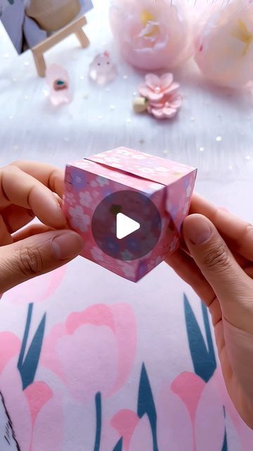 Origami Boxes Tutorial, Box Origami Tutorial, Origami Box Tutorial, Box Origami, Surprise Gift Box, Surprise Box Gift, Origami Box, Origami Tutorial, Surprise Gift