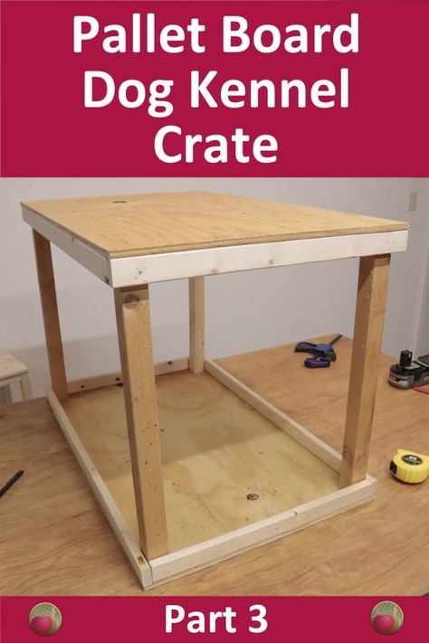 Plywood Dog Crate, Diy Pallet Dog Kennel, Wooden Dog Crate Diy, Dog Crate Furniture Diy Plans Free, Pallet Dog Crate, Dog Box Ideas, Pallet Dog Kennel, Diy Dog Kennel Indoor, Xxl Dog Crate