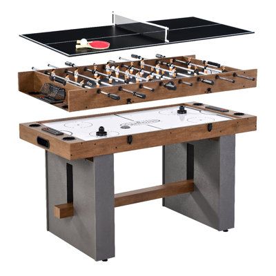 Multi Game Table, Foosball Tables, Air Hockey Table, Concrete Finishes, Foosball Table, Air Hockey, Foosball, Game Table, Steel Rod