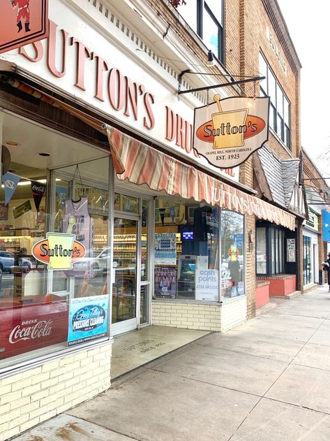 Sutton's Drug Store on Franklin St. Chapel Hill, NC. Chapel Hill Nc, Rock Creek, Unc Tarheels, University Of North Carolina, Chapel Hill, Orange County, Night Life