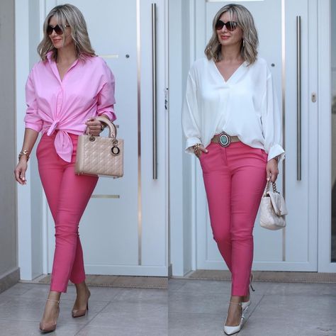 You Choose, Pink And White, White Jeans, Sunnies, Duster Coat, Capri Pants, Leather Pants, Trousers, Pants