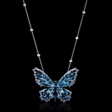 Surf Jewelry, Sapphire Stones, Pretty Jewelry Necklaces, Pendant Diamond, Magical Jewelry, Blue Topaz Stone, Jewelry Accessories Ideas, Girly Accessories, Butterfly Jewelry