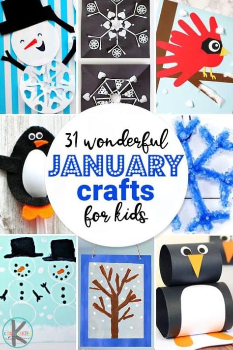 January Crafts For Toddlers, January Crafts For Kids, January Craft, Snow Crafts, January Art, Winter Crafts Preschool, January Activities, Makeup Dark, January Crafts