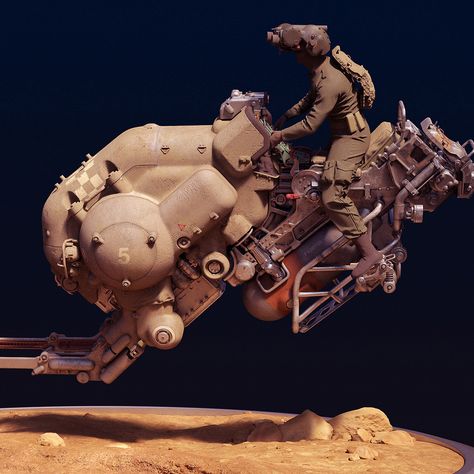 Paul Pepera, Sci Fi Bike, Dieselpunk Vehicles, Hover Bike, Speeder Bike, Sci Fi Design, Sci Fi Models, Arte Robot, Robots Concept