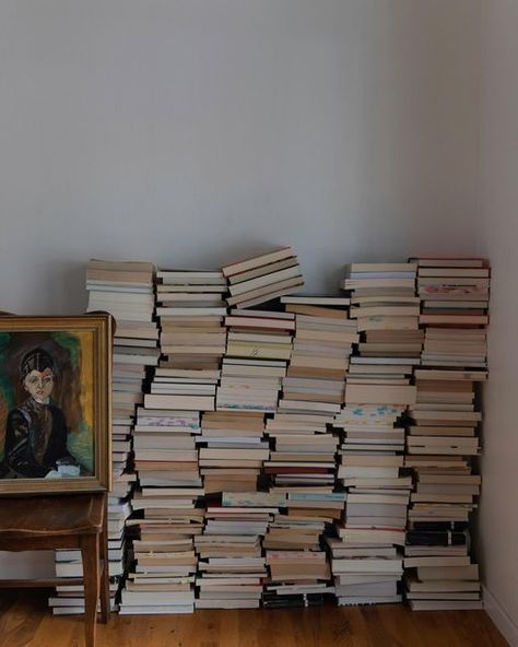 Book Home Aesthetic, Apartment With Books, Books Stacked On Floor Aesthetic, Books Room Aesthetic, Stacks Of Books Aesthetic, Book Stack Ideas, Books On Floor, Books On The Floor, Mood Boards Inspiration