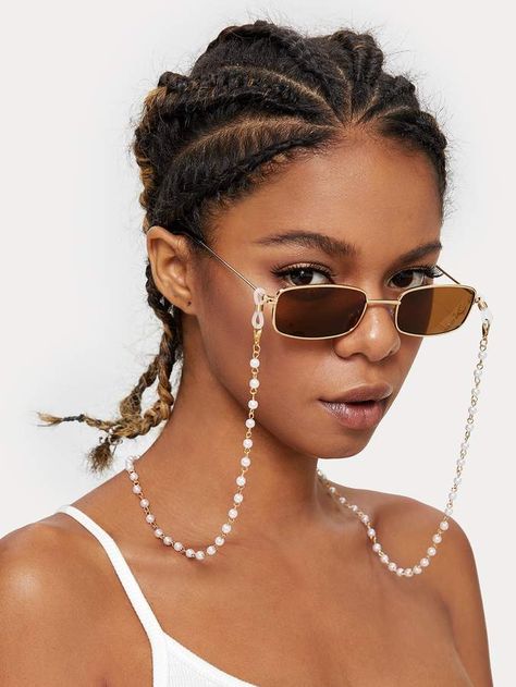 Romwe Beaded Design trend Glasses Chain for women to wear 2020  sun glasses femal vintage  #style #fashion #sunglasses #trendy #winter #wedding #ne#dresses #new #homedecor Beaded Sunglasses, Eyewear Chain, Sunglass Chain, Sunglass Holder, Eyeglass Chain, Eyeglass Holder, Glasses Chain, Eyewear Accessories, Womens Glasses