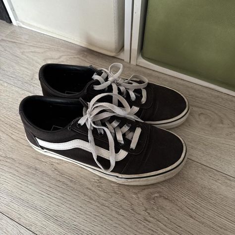 Black and white Vans