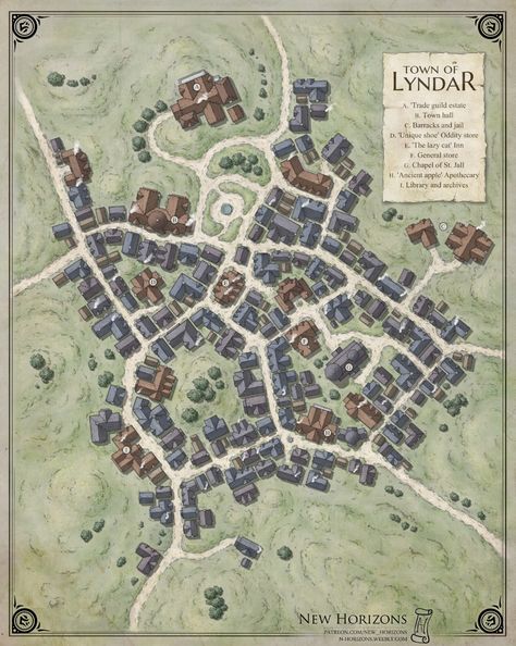 Fantasy City Map, Fantasy Map Making, Village Map, Dnd World Map, Fantasy Town, Fantasy World Map, Tabletop Rpg Maps, Fantasy Maps, Rpg Maps