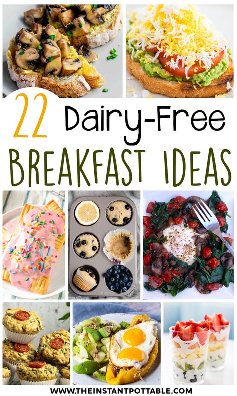 dairy free breakfast ideas Breakfast Ideas Without Eggs Or Dairy, Easy Non Dairy Breakfast Ideas, Breakfast Ideas No Dairy, Easy Dairy Free Breakfast Ideas, No Dairy Breakfast Ideas, Lactose Free Breakfast Ideas, Non Dairy Breakfast Ideas, Dairy Free Brunch, Dairy Free Breakfast Ideas