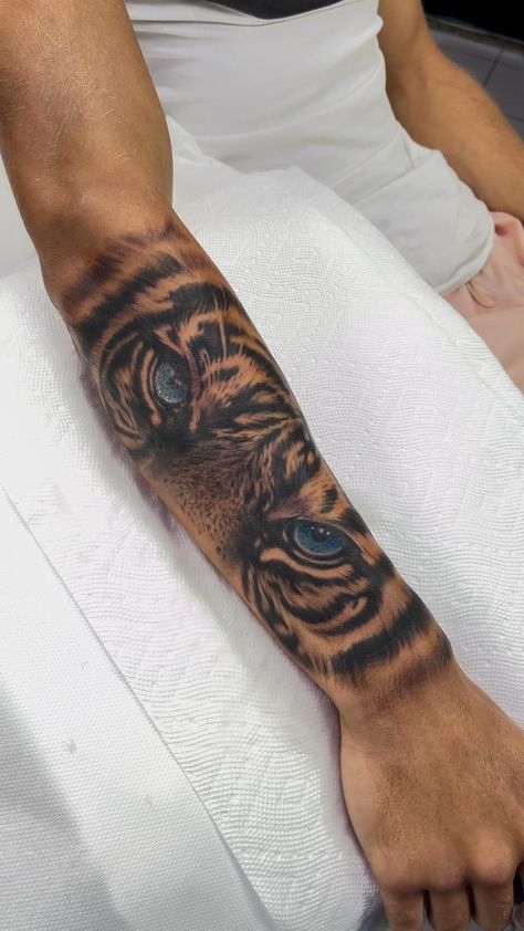 Half Sleeve Tiger Tattoo For Men, Tiger Eye Forearm Tattoo, Tiger Tattoo Sleeve Men, Animal Hand Tattoos For Guys, Hood Leg Tattoo Men, Tiger Arm Sleeve Tattoo, Tiger Tattoo Sleeve Forearm, Hand Arm Tattoo For Men, Tiger Hand Tattoo Men