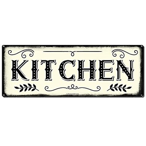 Kitchen, 6 x 16 Inch Metal Farmhouse Sign, Rustic Vintage Wall Decor for Home, Restaurant, Cafe, Diner, Bakery and Coffee Shop, Farm Theme Gifts for Farmers, Ranchers, Housewarming, RK3008 6x16 Signs For The Kitchen, Copper Kitchen Sink Farmhouse, Bakery And Coffee Shop, Farmhouse Decor Signs, Farmhouse Bathroom Accessories, Wooden Kitchen Signs, Farmhouse Kitchen Signs, Kitchen Decor Signs, Kitchen Wall Decals