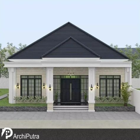 Bungalow Style House, Contemporary House Exterior, Building House Plans Designs, Home Design Floor Plans, Architect Design House, Model House Plan, Architecture Model House, Minimalist House Design, Beautiful House Plans