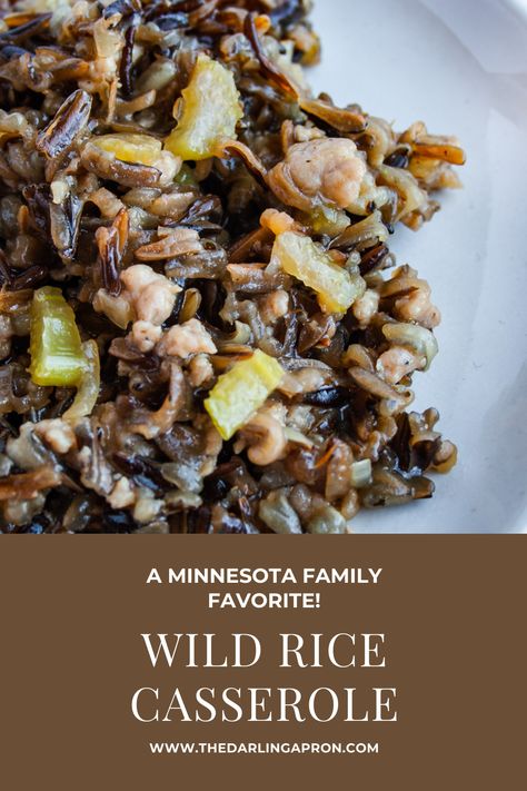 Wild Rice Freezer Meal, Pork And Wild Rice Casserole, Wild Rice Hotdish Chicken, Recipes Using Cooked Wild Rice, Venison Wild Rice Casserole, Recipes For Wild Rice, Sausage And Wild Rice Hot Dish, Chicken Wild Rice Hotdish Recipes, Baked Wild Rice Recipes