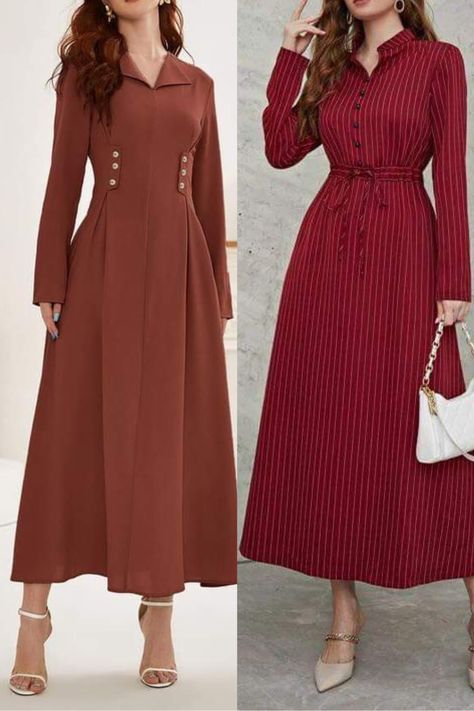 New trendy stylish USA outfits ideas Frock Designs For Women, Fashion Dress Up Games, Long Frock Designs, Fancy Frocks, Frock Fashion, Fancy Gowns, Winter Fashion Coats, Dresses Casual Winter, Woman Suit Fashion